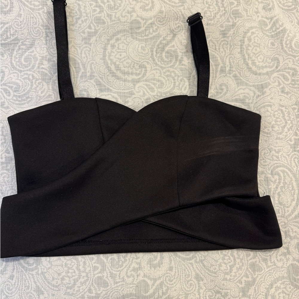 Solemio Black Strapless Top